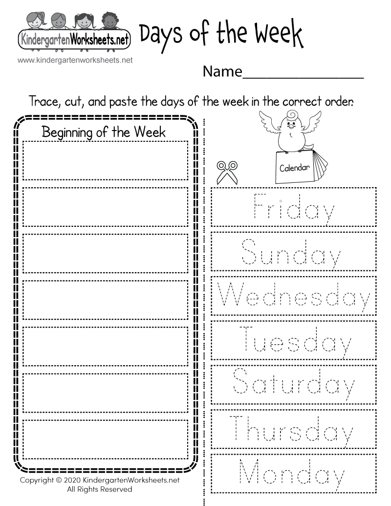 Days Of The Week Worksheet Free Printable Digital PDF Free Days Of The Week Worksheets Teach Prints