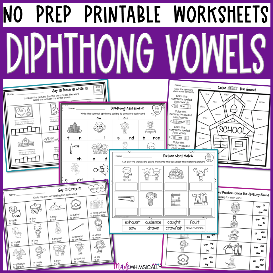 Diphthong Worksheets Diphthong Vowels And Phonics Activities Made By Teachers Diphthong Worksheets Diphthong Vowels And Phonics Activities Made By Teachers