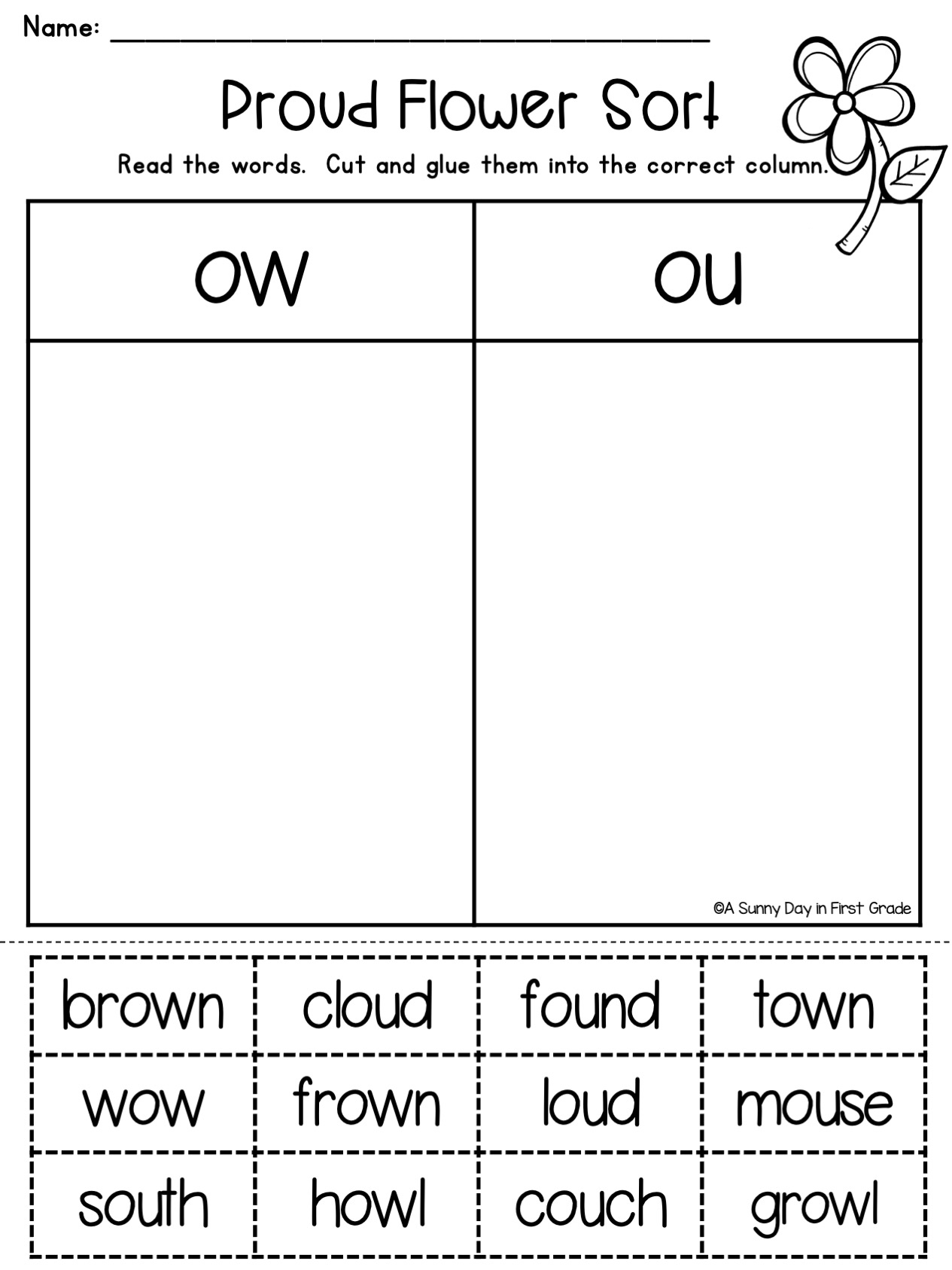 Diphthongs OU OW Printables Centers Games Made By Teachers Diphthongs OU OW Printables Centers Games Made By Teachers