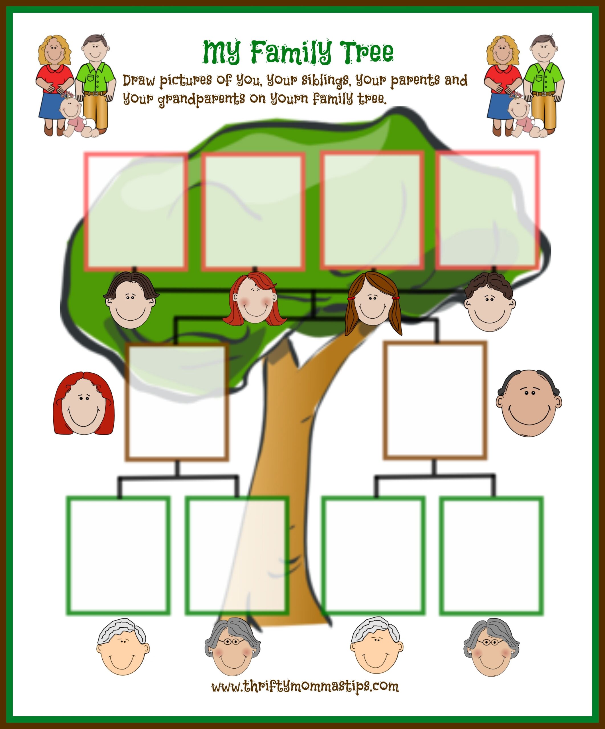 Family Members Worksheets The Teaching Aunt