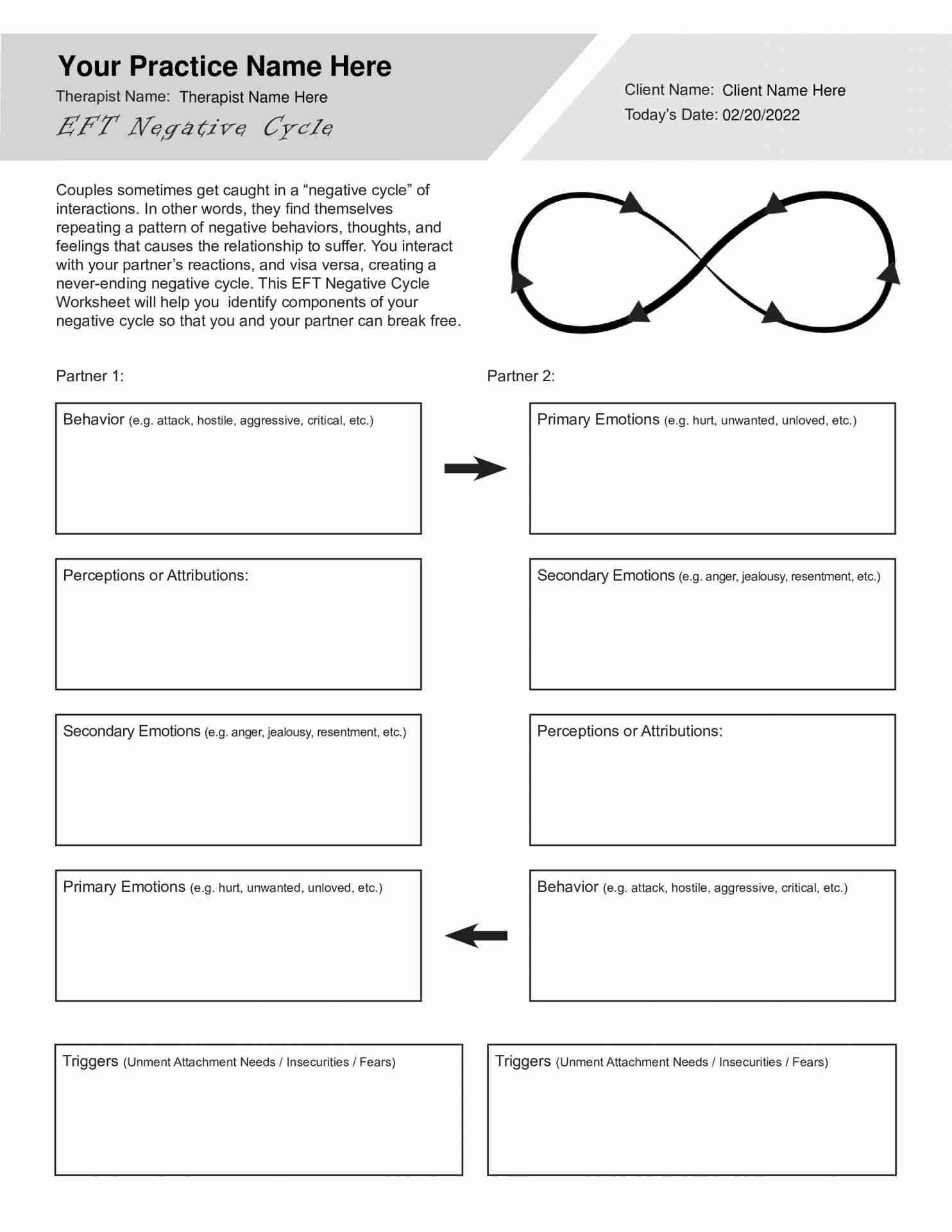 EFT Negative Cycle Worksheet PDF TherapyByPro EFT Negative Cycle Worksheet PDF TherapyByPro