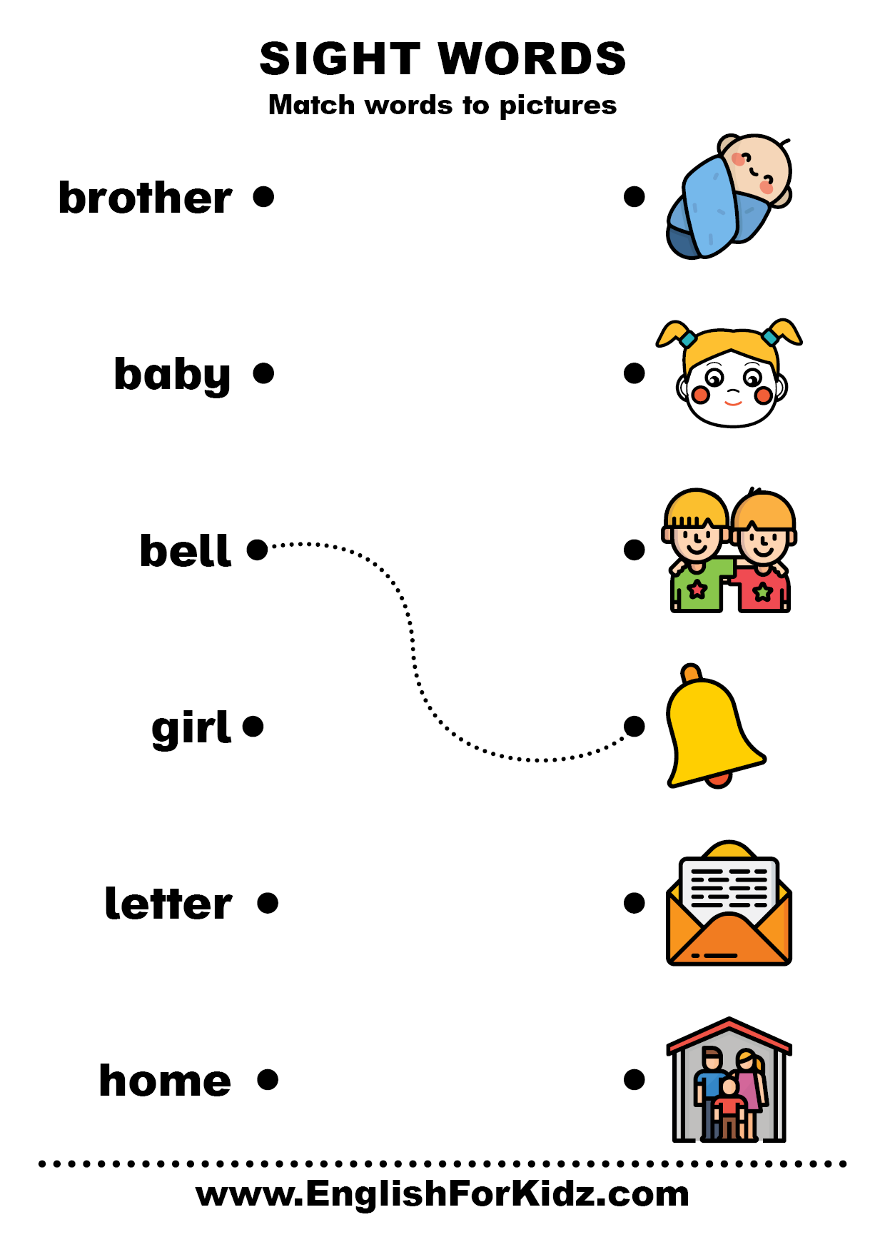 Picture Word Matching Worksheets Games4esl