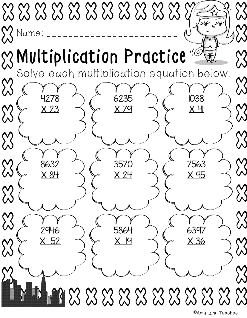 Printable Multiplication Worksheet Educative Printable