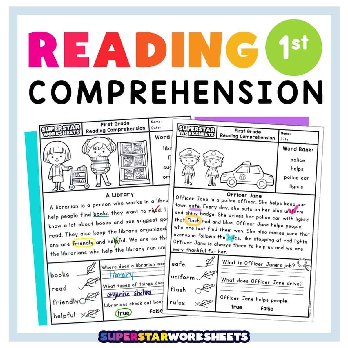 9 First Grade Reading Comprehension Worksheets Free PDF At Worksheets Library