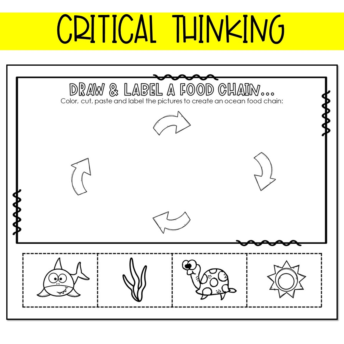 Food Chains And Food Webs Science Worksheets 2nd And 3rd Grade Made By Teachers Printable Animals Food Chain Activity Worksheets For Grade 1 2 3 Made By Teachers