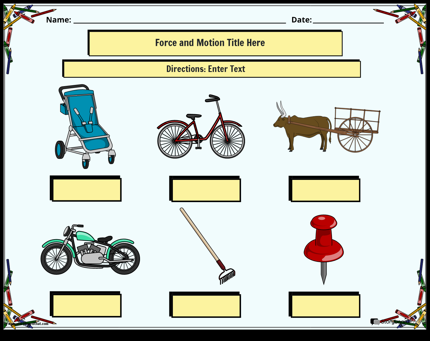 Force And Motion Worksheets Create With Storyboard That