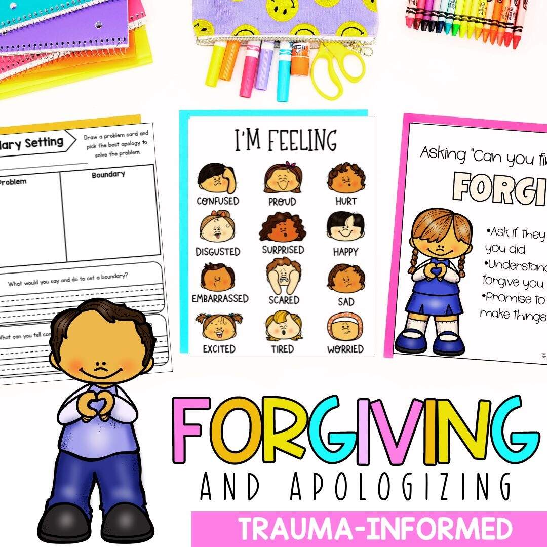 Forgiveness And How To Apologize Apology Letter Template Social Emotional Learning Character Education Morning Meeting Classful