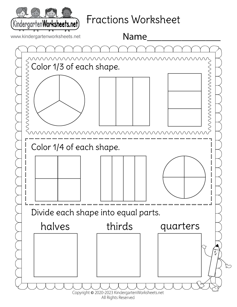 Math Fractions Worksheets PDF Free Download