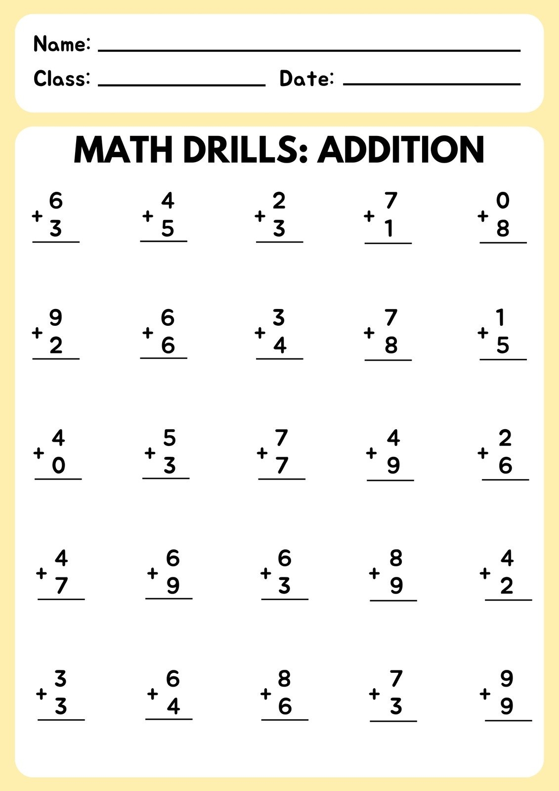 Free And Customizable Addition Templates Canva Free And Customizable Addition Templates Canva