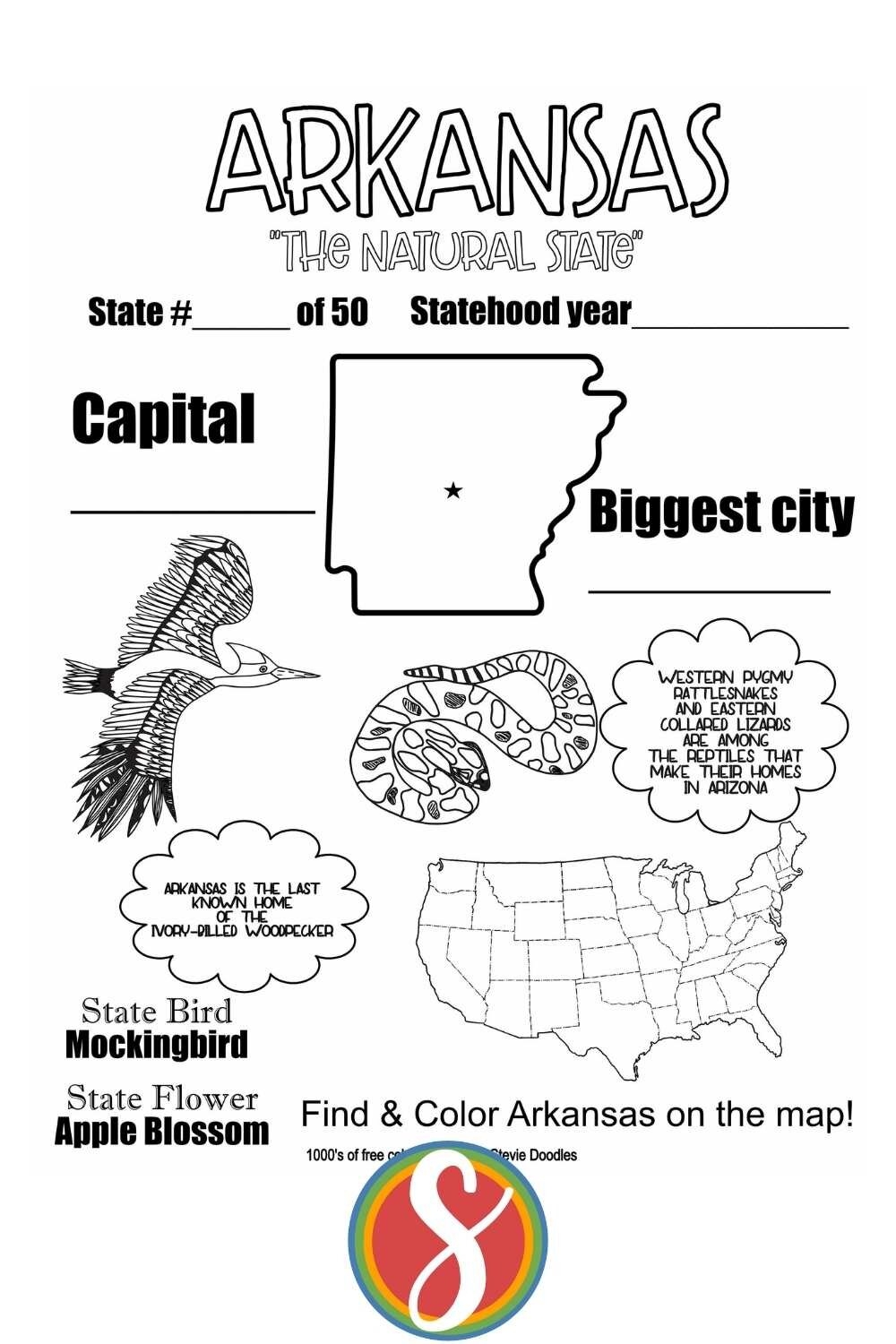 Free Arkansas Coloring Pages Stevie Doodles Worksheets Library Free Arkansas Coloring Pages Stevie Doodles Worksheets Library