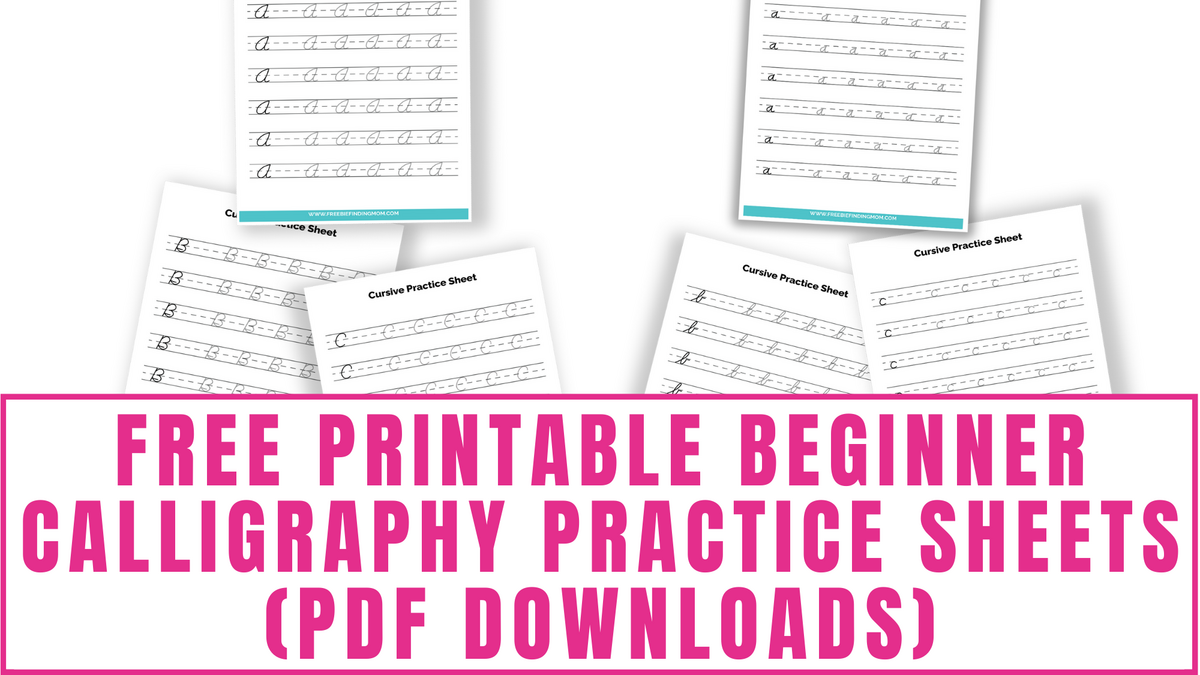 Free Beginner Calligraphy Practice Sheets PDFs Alphabet Blank Basic Calligraphy Practice Sheets Beginner Printable Calligraphy Practice Sheets Printable Party Favors