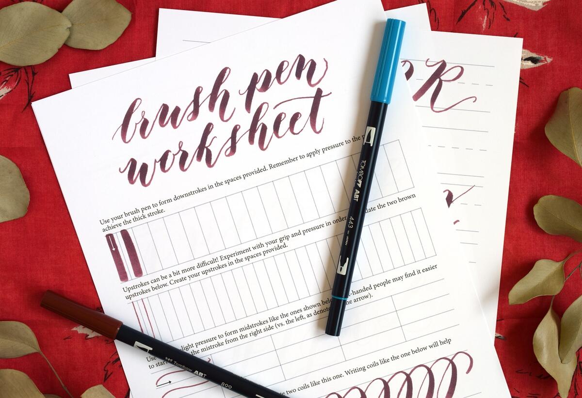 Cheap Brush Lettering Worksheets New Arrivals
