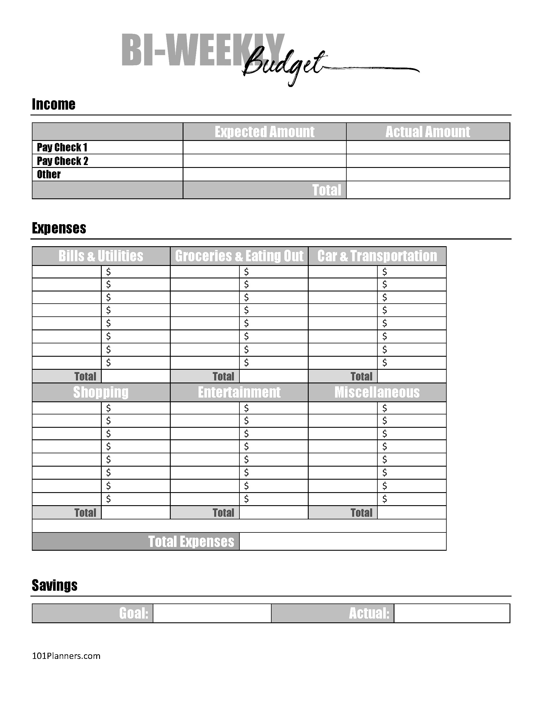 FREE Budget Sheet Template Printable And Editable Editable Printable Biweekly Budget Printout Budget By Paycheck Budget Template Minimalist Budget Tracker Finance Planner Letter Etsy