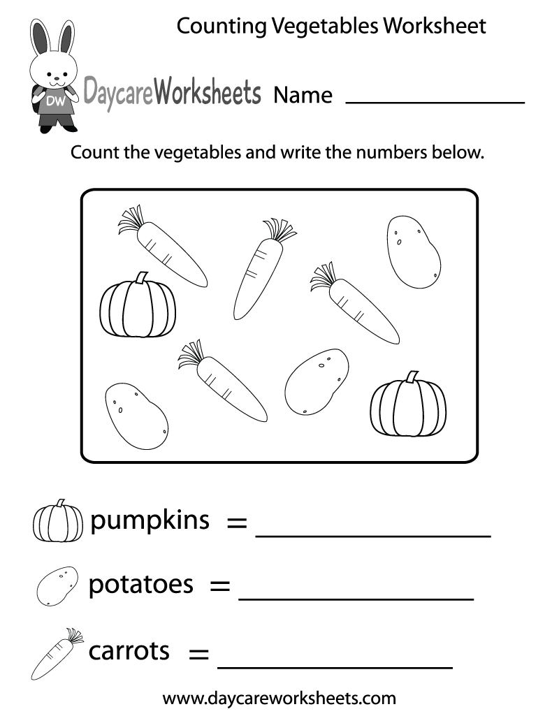 Free Printable Vegetables Worksheet For Kindergarten