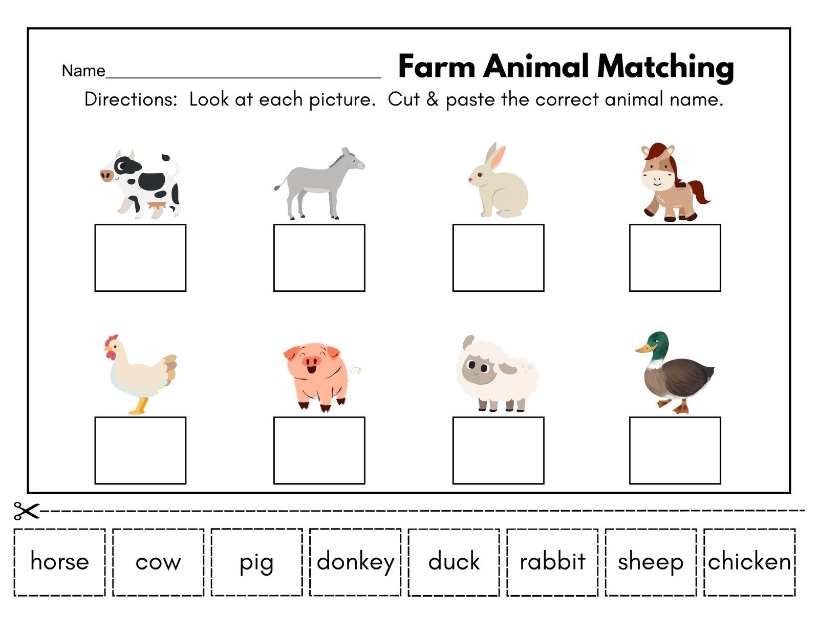 Farm Animals Dot Activity Worksheets The Resourceful Mama