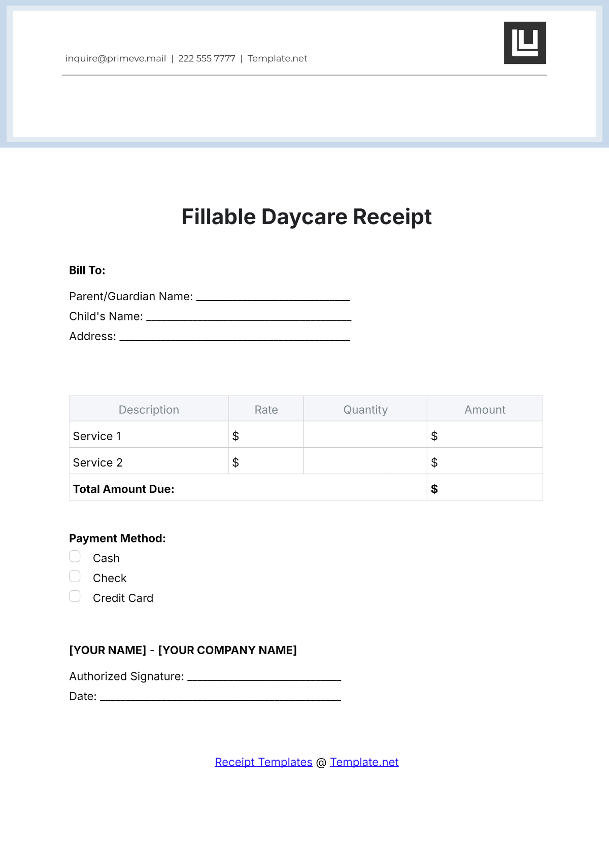Free Fillable Daycare Receipt Template To Edit Online Free Fillable Daycare Receipt Template To Edit Online