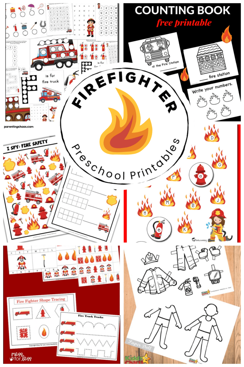 Free Firefighter Printables For Preschool Homeschoolers FREE Free Printable Firefighter Worksheets For Kids