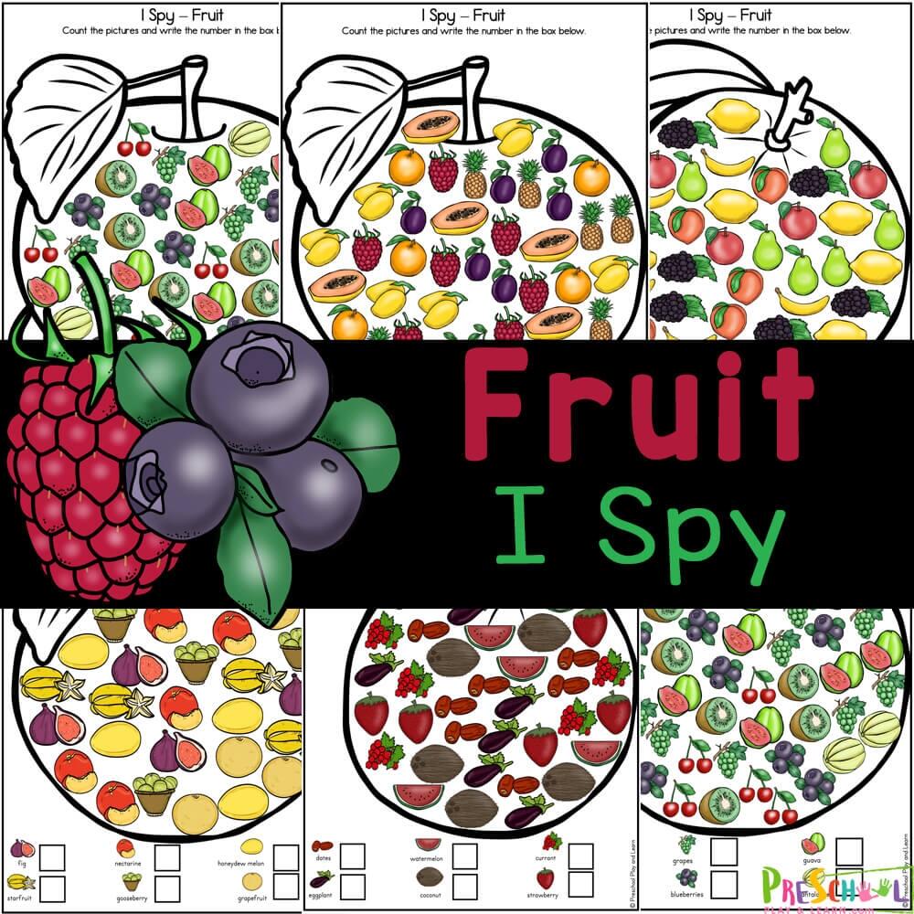 FREE I Spy Fruits Printable Worksheet For Preschool FREE I Spy Fruits Printable Worksheet For Preschool