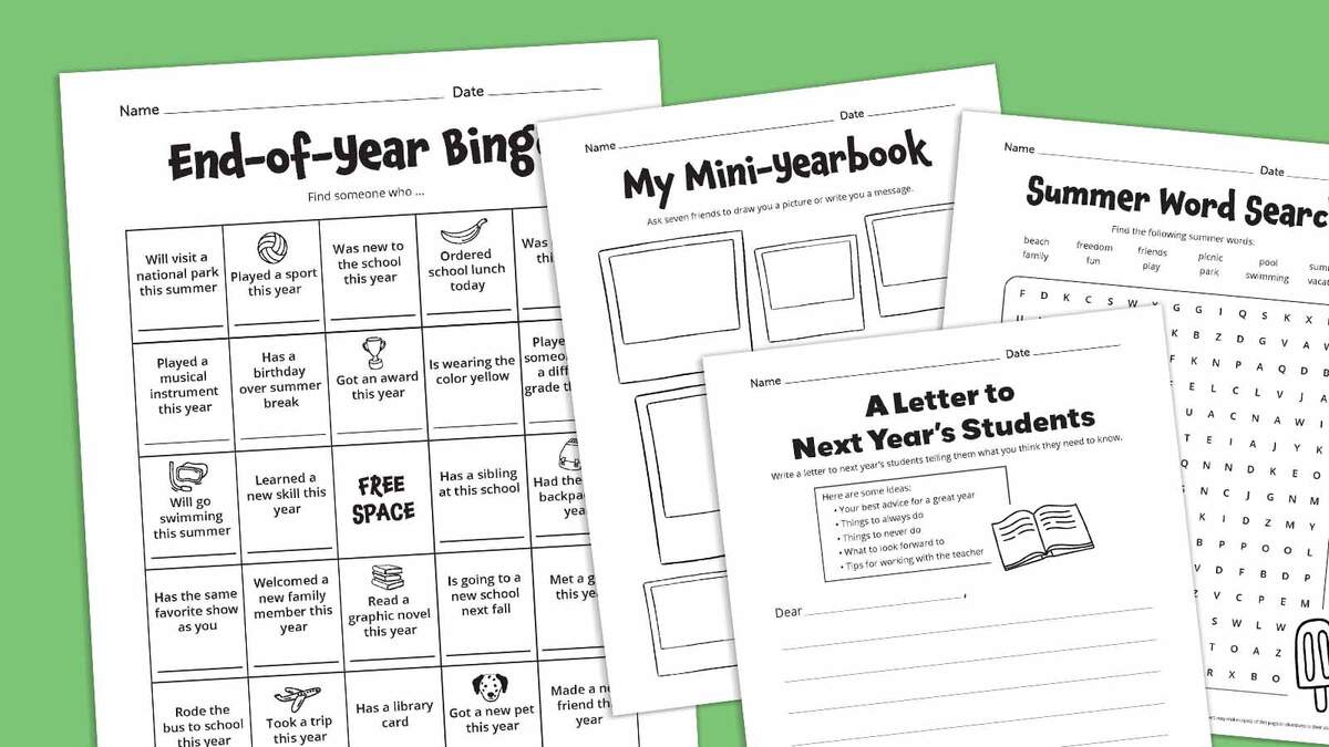 Free Last Day Of School Printables Free Printable Year In Review For Kids
