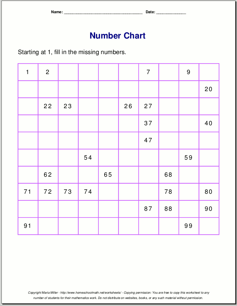 Free Math Worksheets