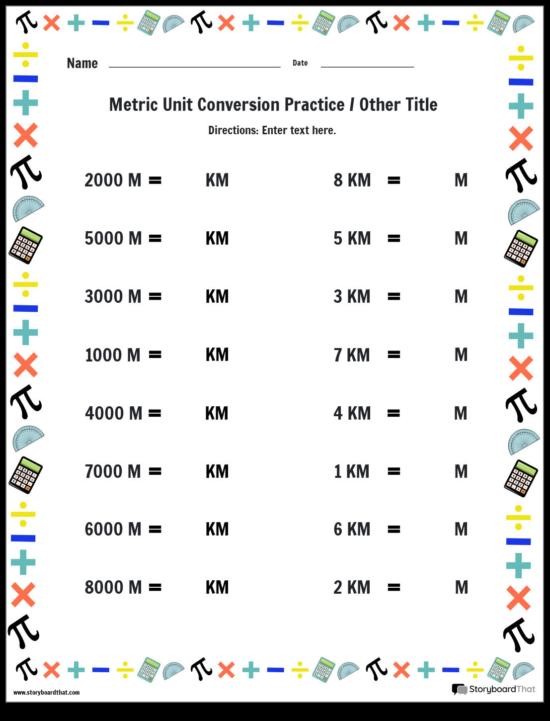 Metric Conversion Practice Worksheets