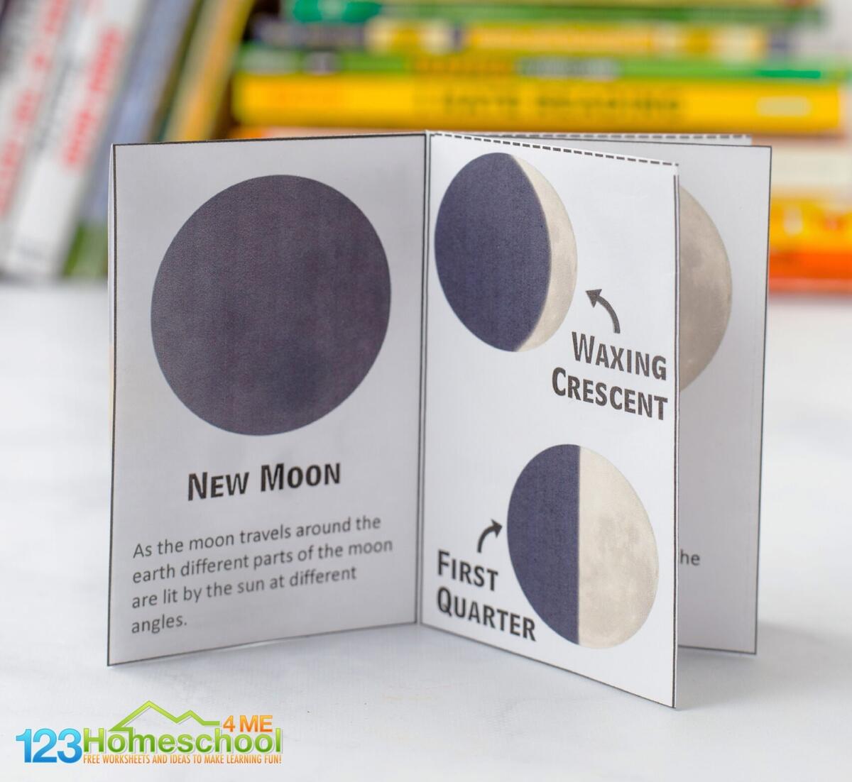 FREE Moon Phases For Kids Printable Mini Book FREE Moon Phases For Kids Printable Mini Book