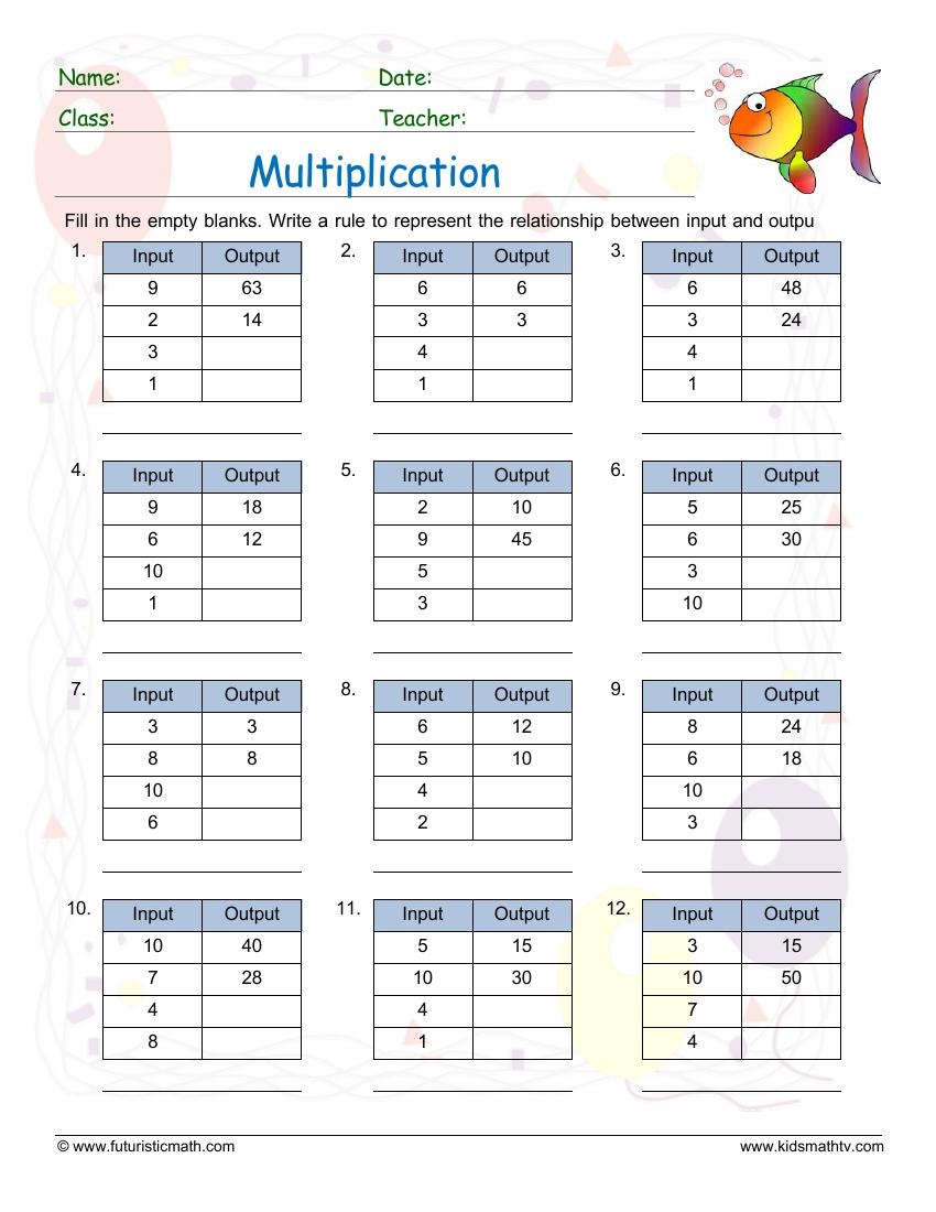 Free Multiplication Math Worksheets Pdf Math Champions
