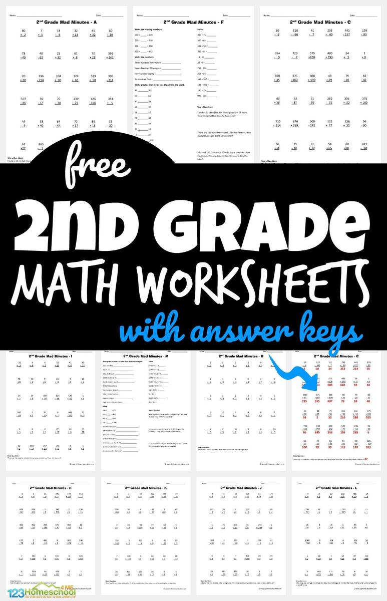 Page 5 Free Printable 2nd Grade Math Worksheets Canva