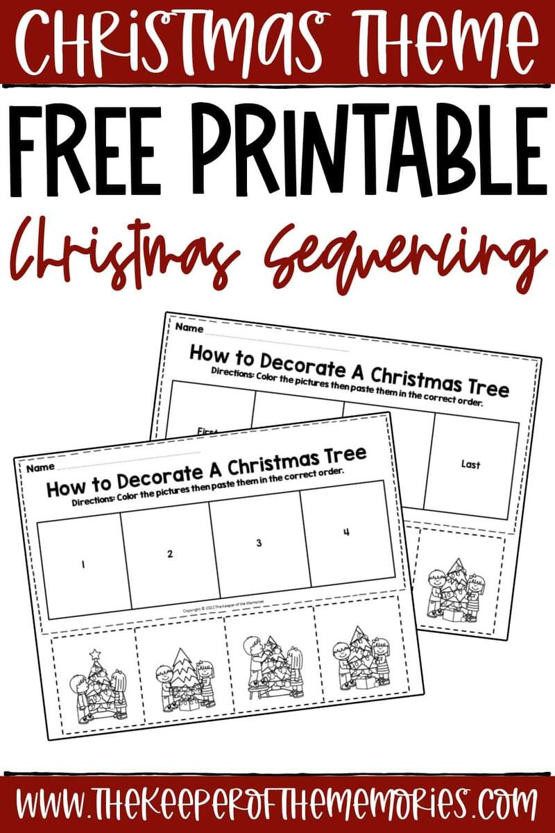 Free Printable Christmas Sequencing Worksheets The Keeper Of The Memories Free Printable Christmas Sequencing Worksheets The Keeper Of The Memories