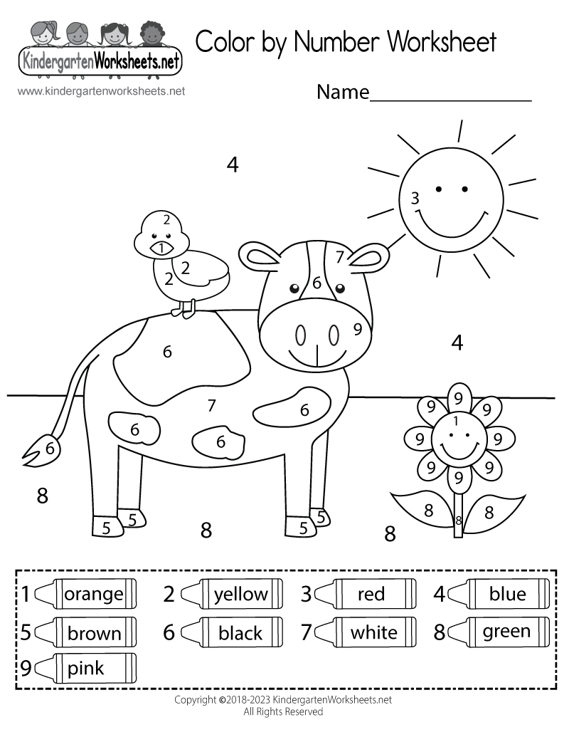 Free Printable Space Color By Number Worksheet