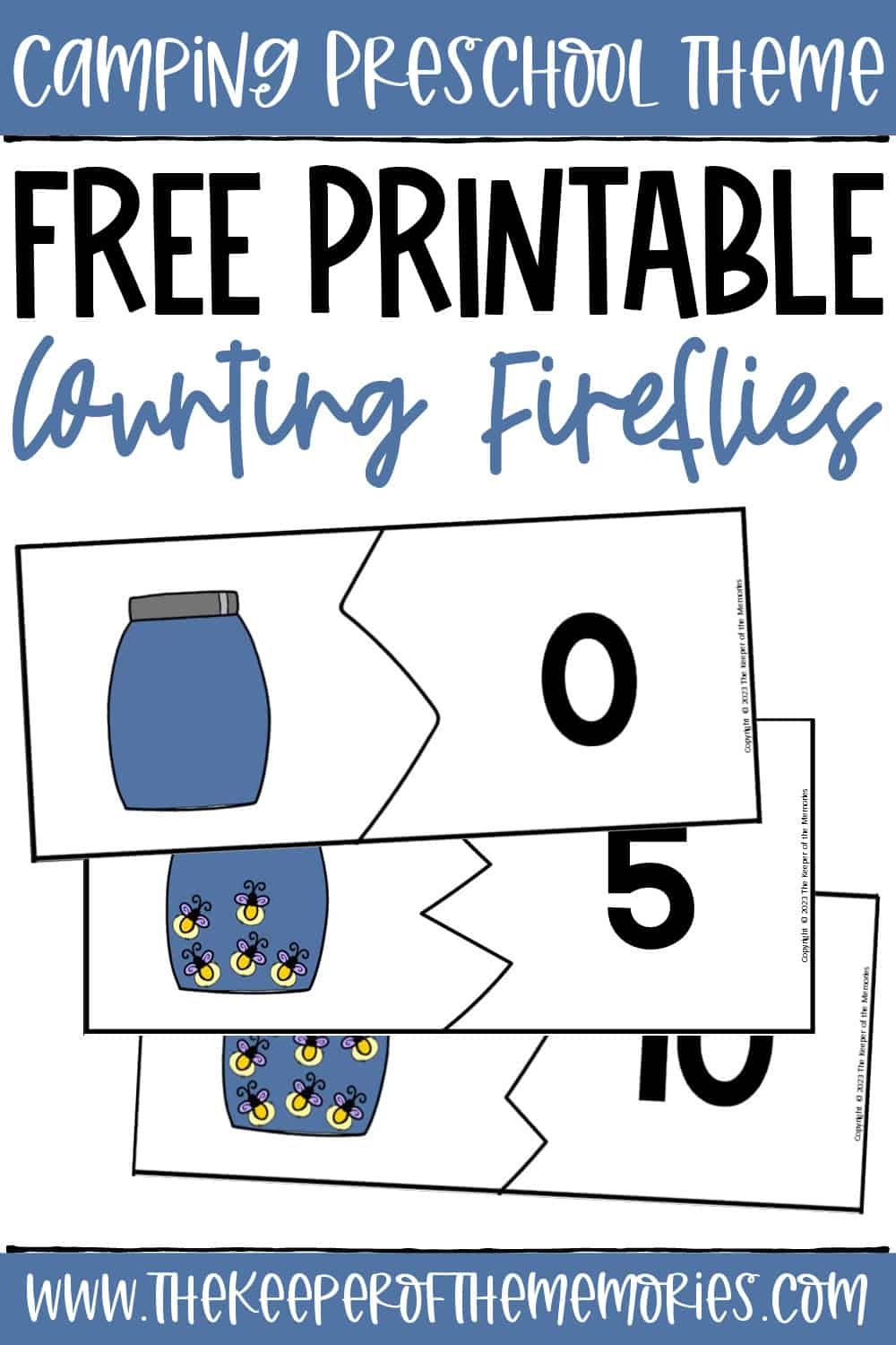 Free Printable Counting Fireflies Activity The Keeper Of The Memories Free Printable Firefly Craft Template Simple Mom Project