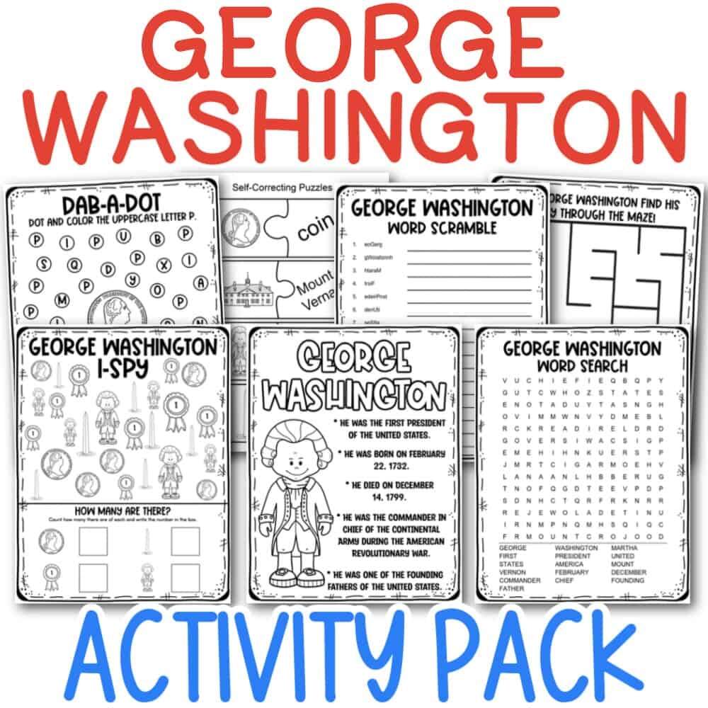7 Free Printable George Washington Activities