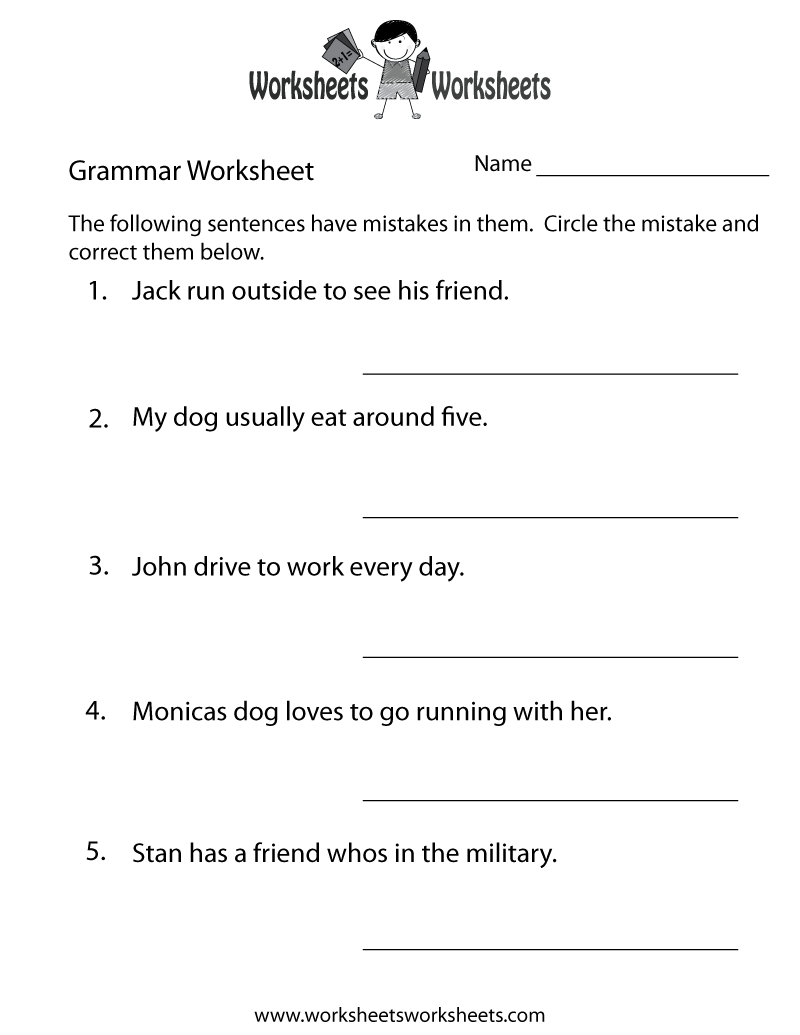 Content By Subject Worksheets Grammar Worksheets