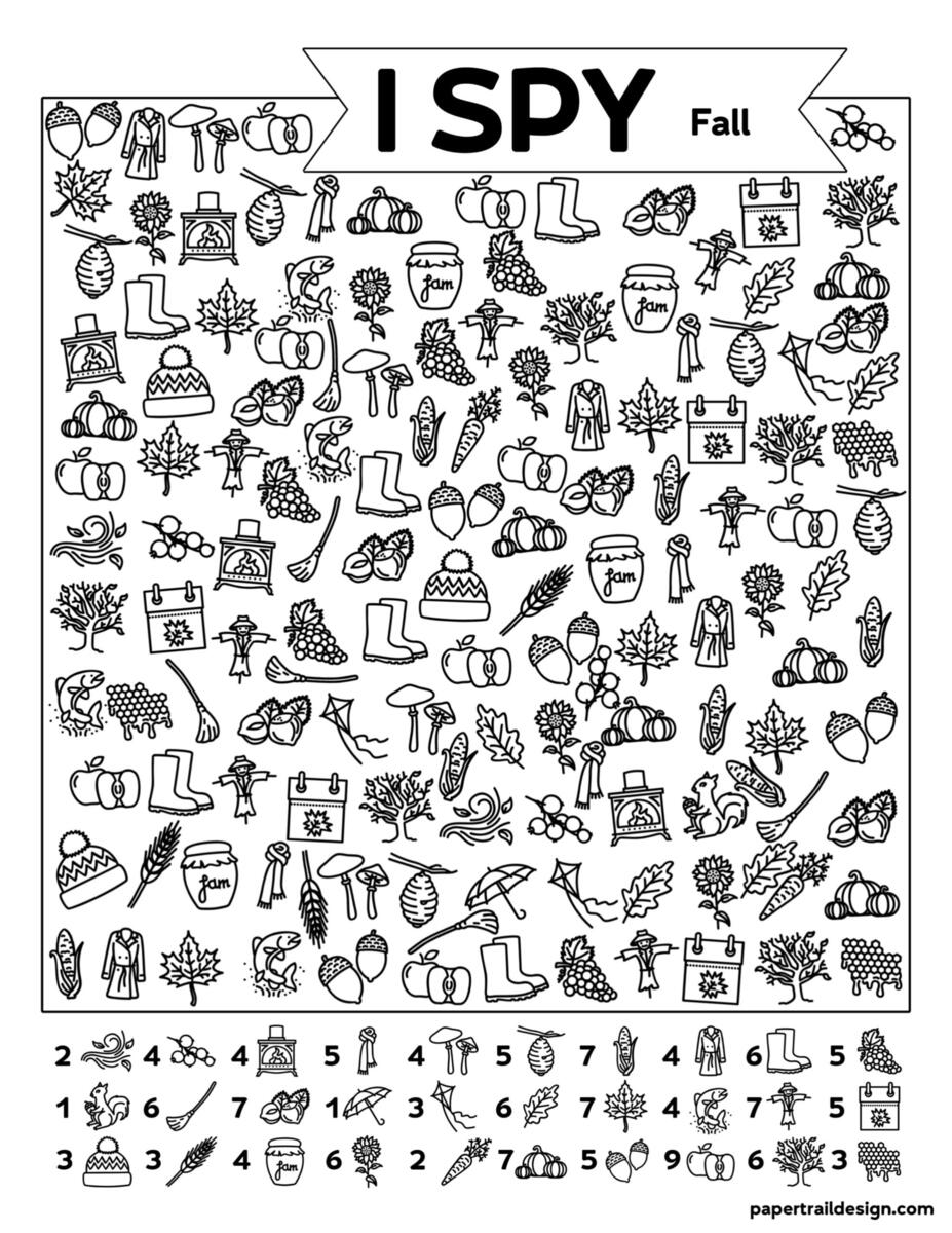 Spring I Spy Coloring Printable Teach Beside Me