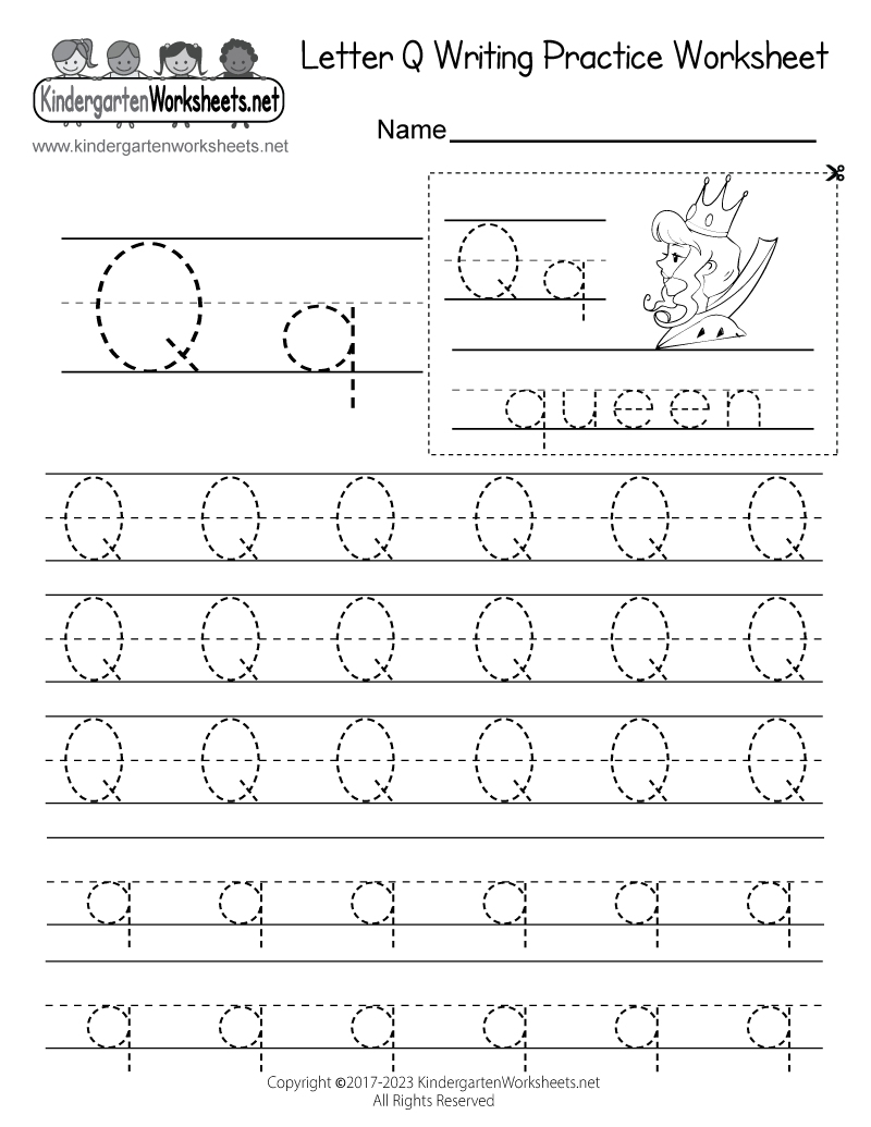 Free Printable Letter Q Writing Practice Worksheet Free Letter Q Tracing Worksheet Printable Dinosaur Themed Sly Spoon