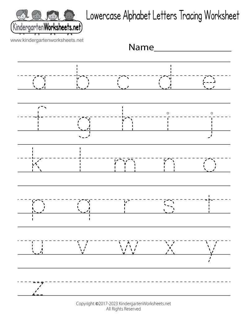 Free Printable Lowercase Alphabet Letters Tracing Worksheet Free Letter Tracing Worksheets A Z Handwriting Practice Fun Early Learning