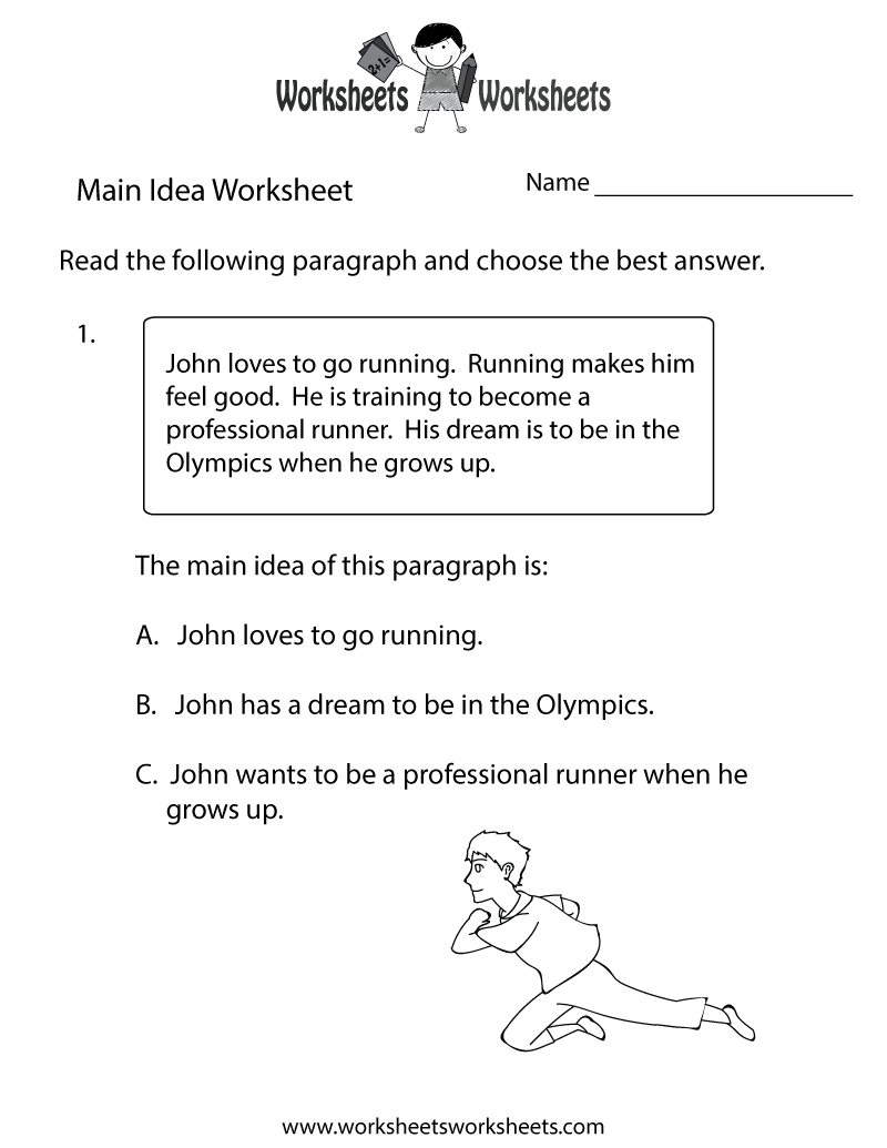 Main Idea Worksheets Printable Main Idea Practice Worksheets
