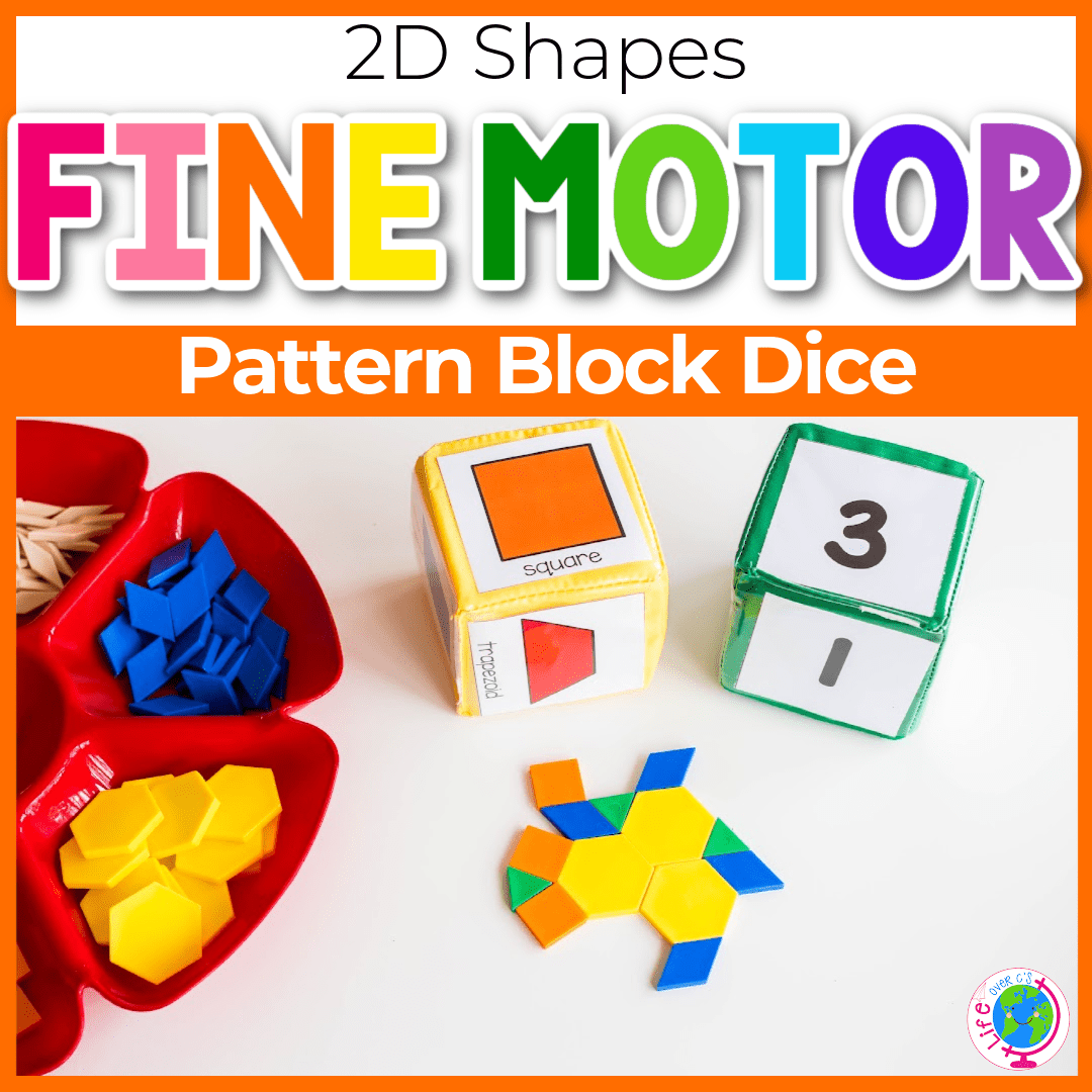 Free Printable Pattern Block Building Challenge Dice