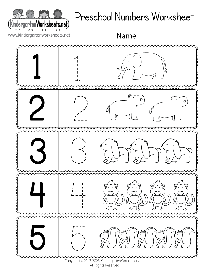 Free Printable Preschool Numbers Worksheet Preschool Worksheets Superstar Worksheets