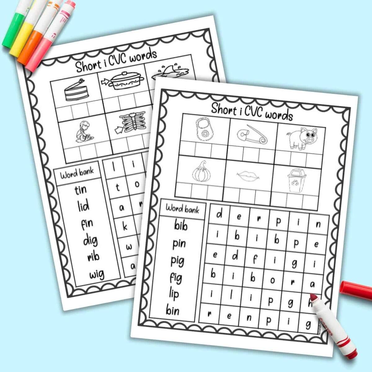 Free Printable Short I CVC Words Worksheets The Artisan Life Free Printable Short I CVC Words Worksheets The Artisan Life