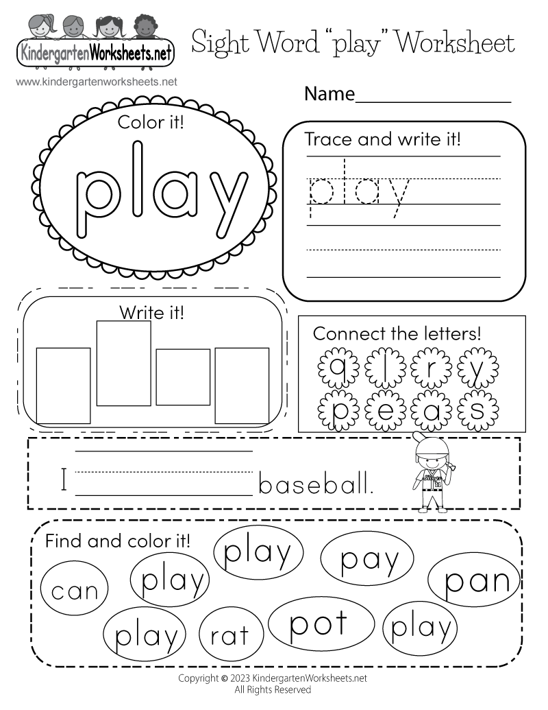 Free Printable Kindergarten Sight Word Practice Sheets Frugal Mom Eh