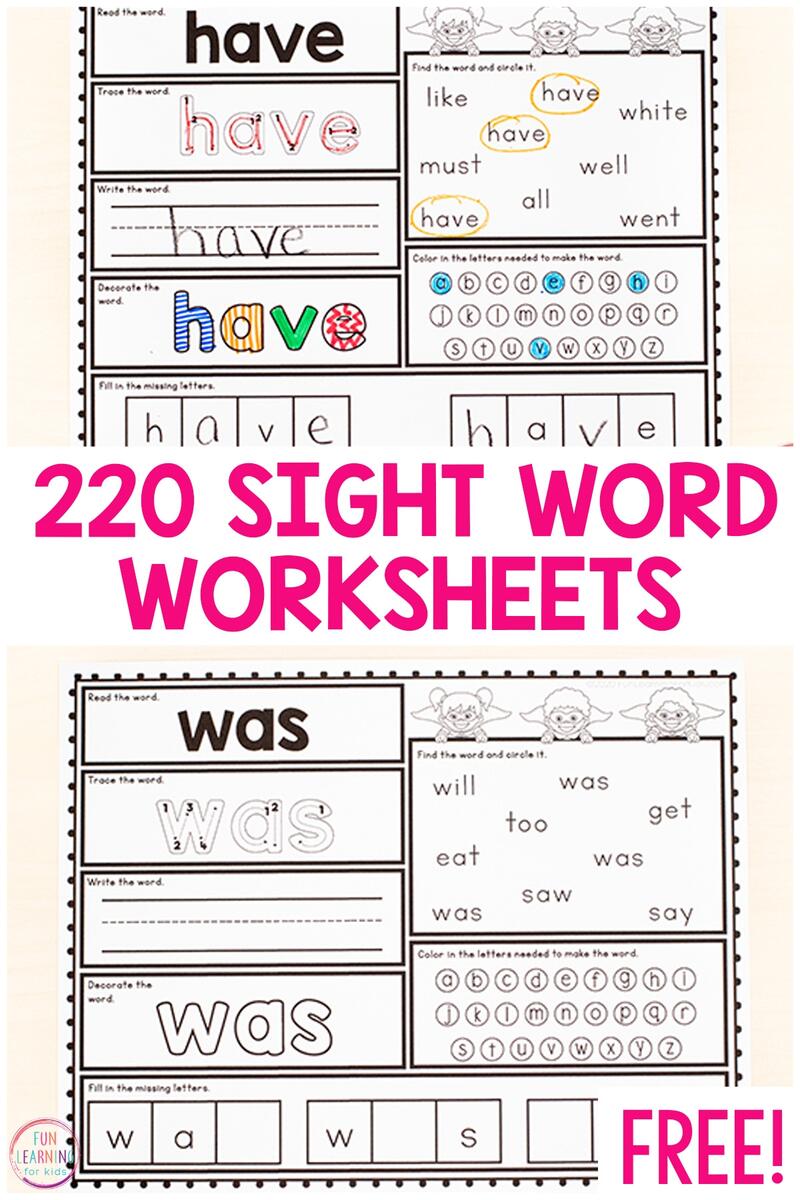 Free Printable Sight Word Worksheets Sight Word Like Worksheet Kindergarten Made By Teachers