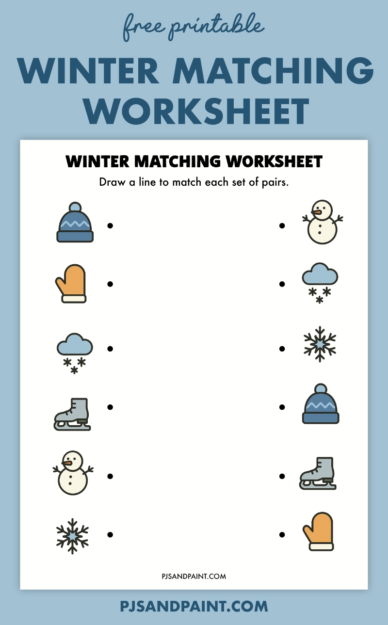 Free Preschool Winter Worksheet