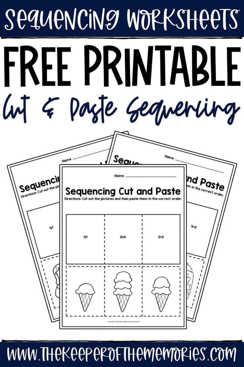 Free Sequencing Worksheets The Keeper Of The Memories Sequencing To 10 Worksheets