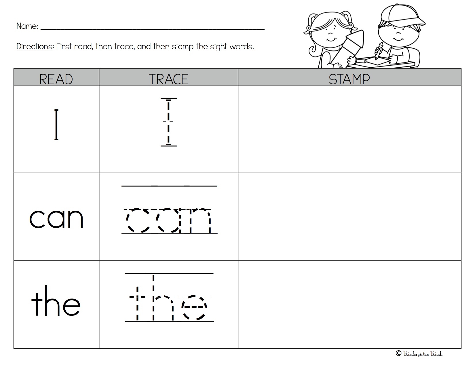 Free Sight Word Printables Dab N Dot Kindergarten Mom Worksheets Library Sight Word Practice Worksheet WE Graphic By Sarita Kidobolt Creative Fabrica