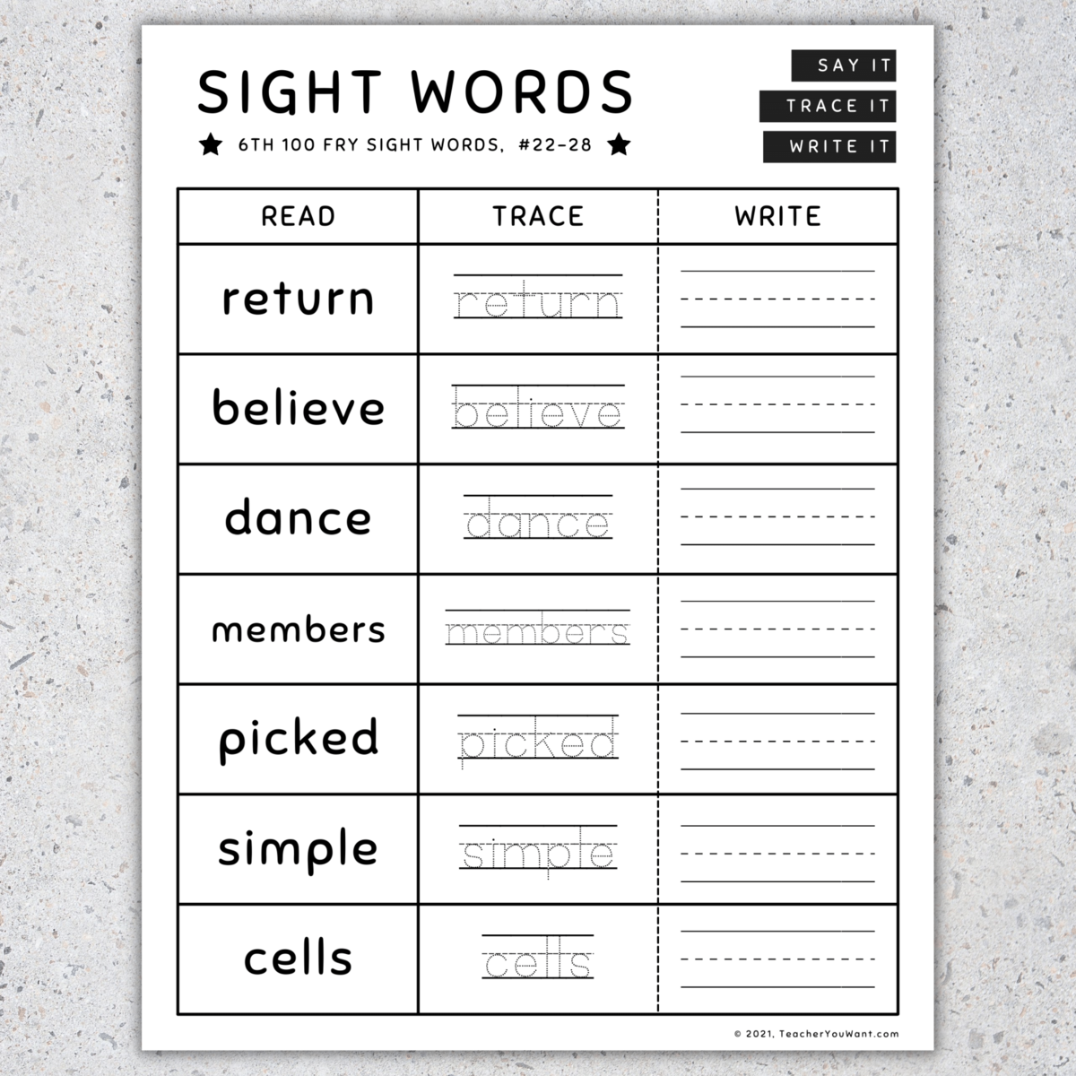 Fry Sight Words Read Trace Write Worksheet 501 600 SET 4 Made By Teachers Fry Sight Words Read Trace Write Worksheet 501 600 SET 4 Made By Teachers