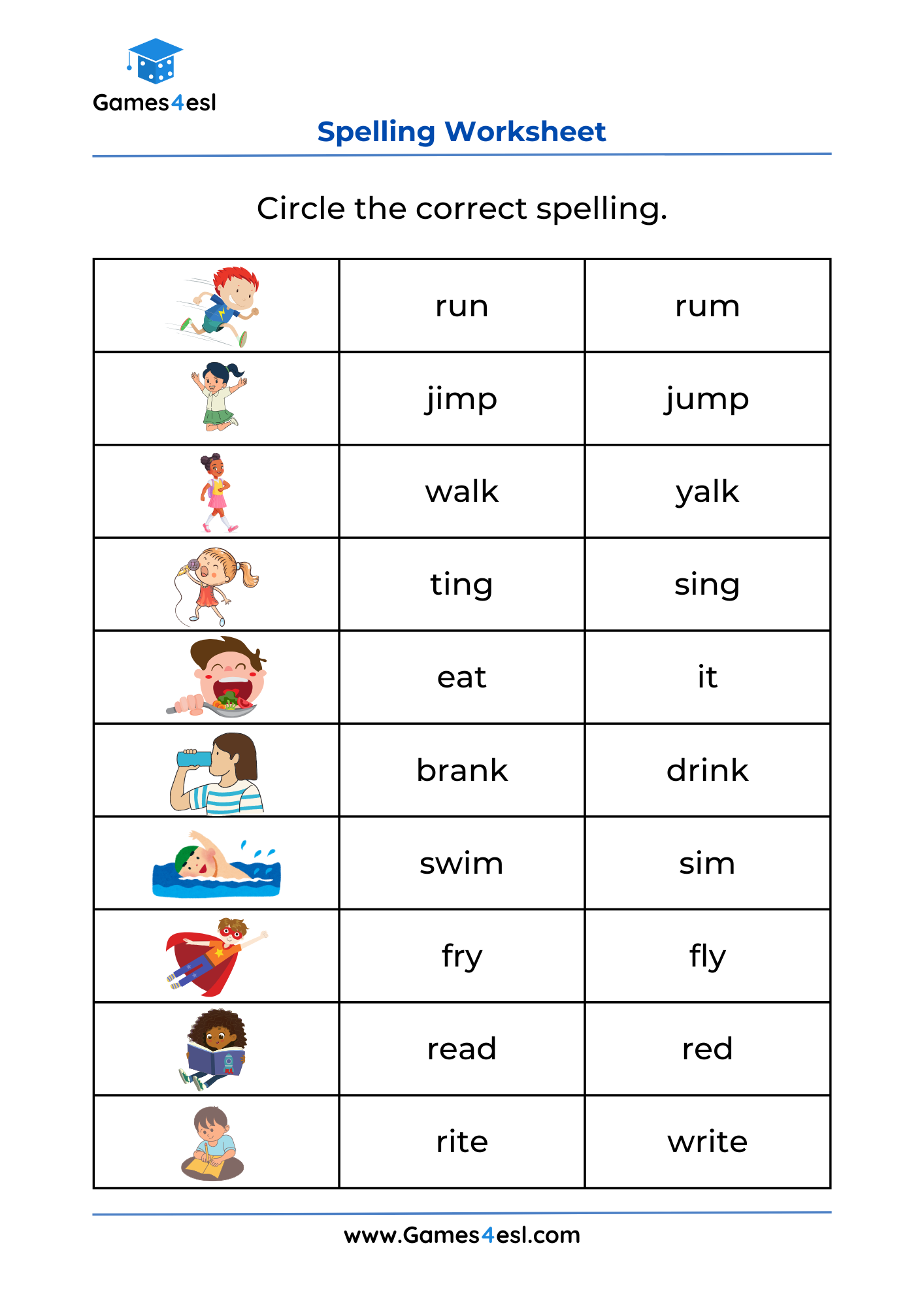 Spelling Worksheets Free Printable Spelling Practice By Grade