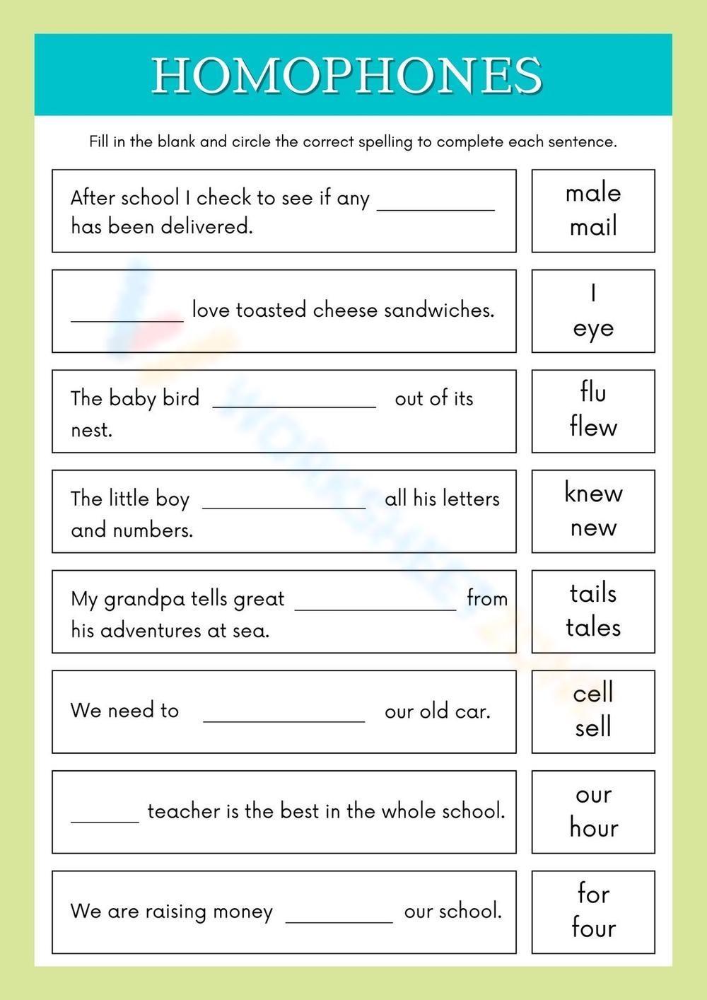 Grade 2 Homophones Worksheet Worksheets Library Homophone Worksheets Create Yours With Storyboard That