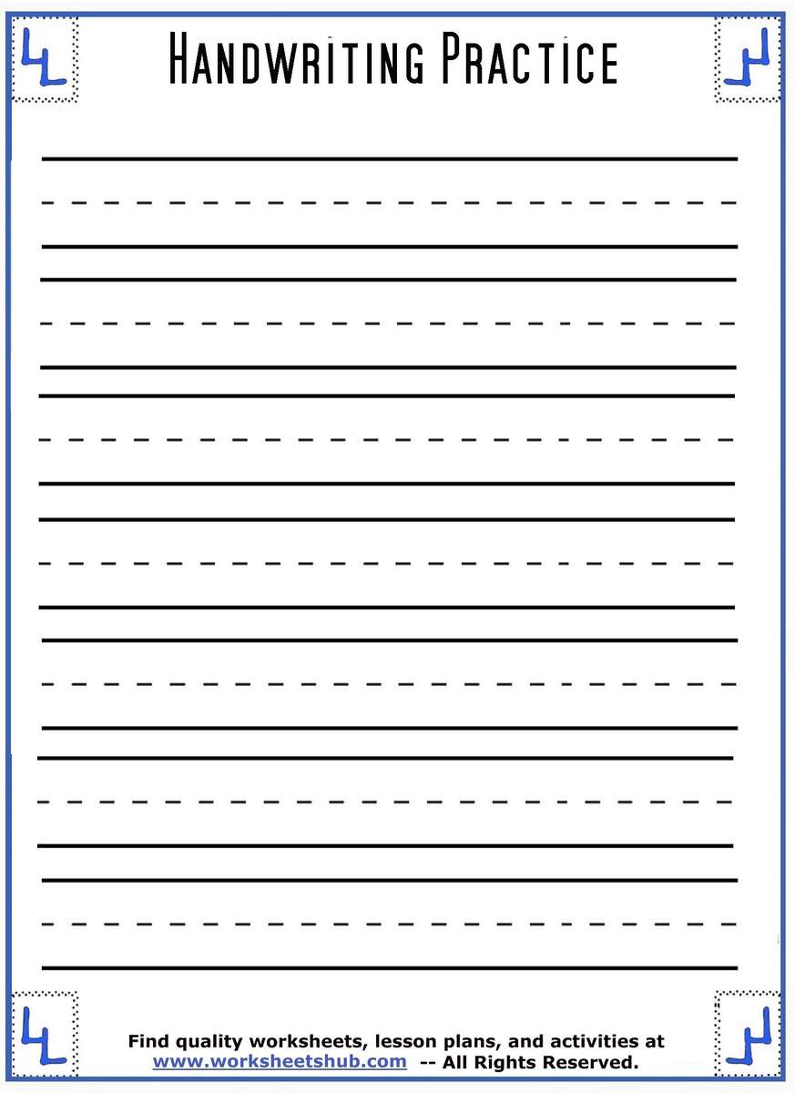 Handwriting Sheets Printable 3 Lined Paper Free Custom Printable Handwriting Worksheet Templates Canva