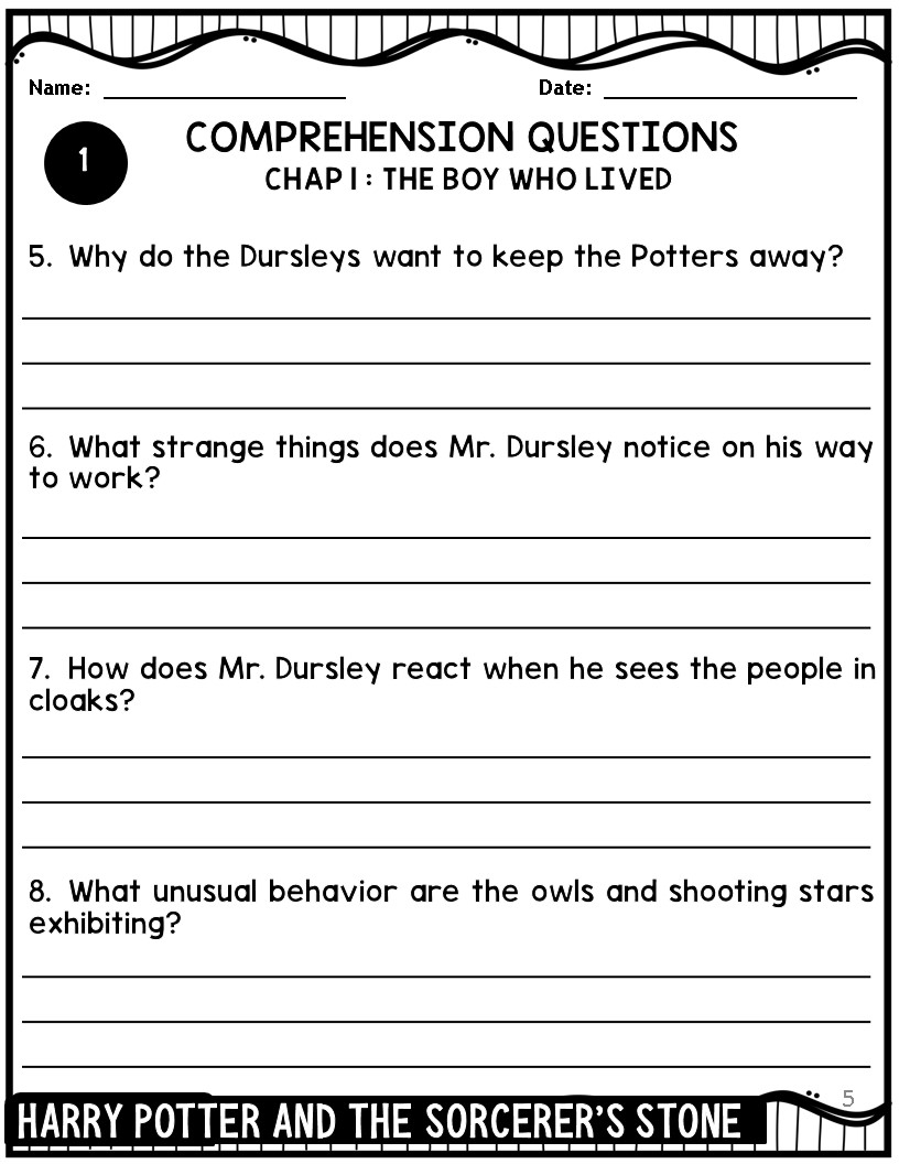 Harry Potter And The Sorcerer S Stone Novel Study Guide Made By Teachers Harry Potter And The Sorcerer S Stone Novel Study Guide Made By Teachers